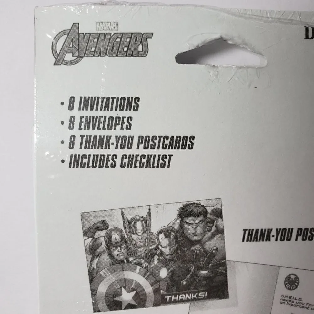 Avengers Birthday Party Invitations/Thank You Card‎
